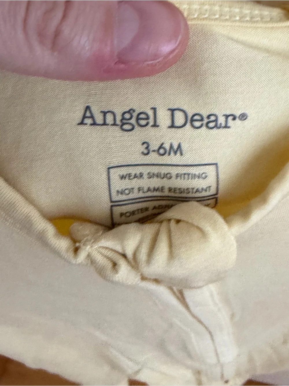 NWT Angel Dear Bamboo Gender Neutral Light Yellow Solid Footie Pajama